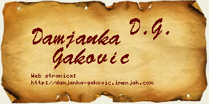 Damjanka Gaković vizit kartica